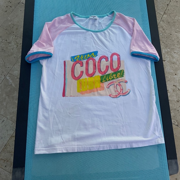 CHANEL 2017 COCO LIBRE CUBA TEE SHIRT TOP - Picture 2 of 11